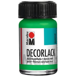 Acryllack Marabu Decorlack, hellgrün, 15 ml, Glasbehälter