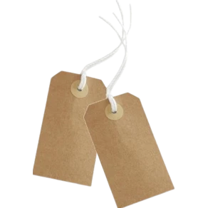 Etikett Manilla Tags 9x5cm kraft 10/fp
