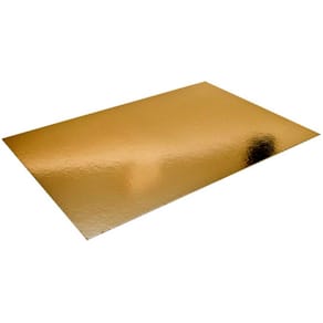 Kagepap firkantet guld/sølv, 800 g/m², 50 stk