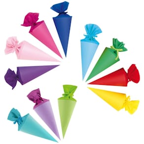 Bastelschultüte GOLDBUCH, rund, Filzverschluss, 15 cm, sortiert