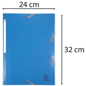 Gummibandsmapp EXACOMPTA 3-k PP A4 4/fp
