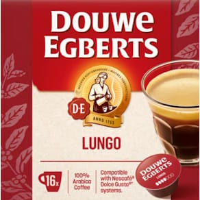 Koffiecapsules Douwe Egberts Dolce Gusto Lungo, pak van 16 stuks