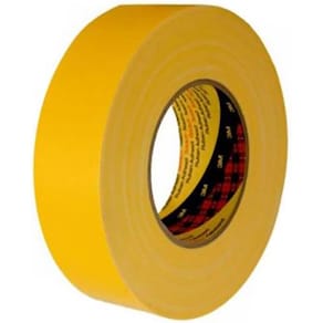 Tejp Textil Plastbelagd Gul, 50mm x 50m