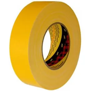 Tejp Textil Plastbelagd Gul, 50mm x 50m