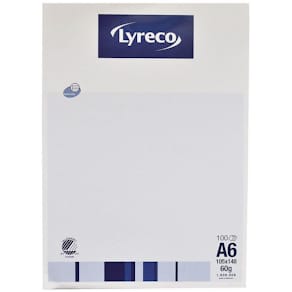 Anteckningsblock LYRECO A6 100bl 60g lin