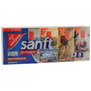 Taschentuch GUT & GÜNSTIG, 4-lagig, weiß, 150 Stück