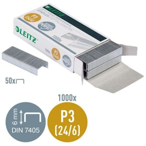 Häftklammer Leitz P3 24/6, 30ark, 1000/fp
