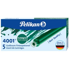 Tintenpatronen Pelikan 4001 GTP/5, Großraum, dunkelgrün