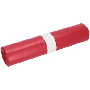 Abfallsäcke Deiss Recycling-LDPE, 120 l, rot, 25 Stück/Rolle
