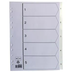 Plastregister A4 1-5 vit
