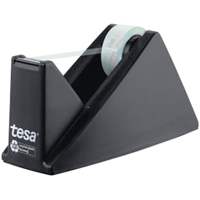 Tischabroller tesa Eco & Crystal Easy Cut Economy, schwarz, inkl.