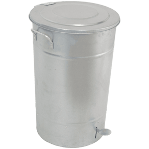 Avfallstunna Greger 70 liter, fotpedal, förzinkad
