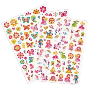 Stickers sagor, fjärilar och blommor