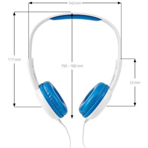 Hörlur NEDIS barn On-Ear 3,5mm blå