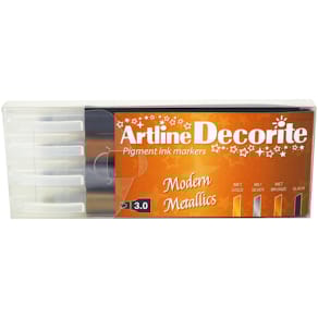 Artline Decorite Flat Modern metallic 4-sæt