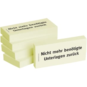 Haftnotiz BIZSTIX Business 1301010108, gelb, 75x35 mm, 5x100 Bl.