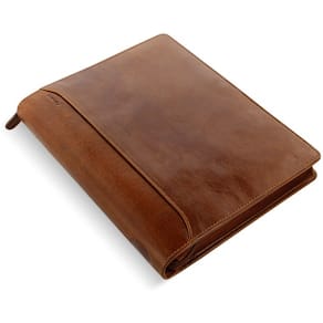 Filofax Lockwood A5 Systemkalender med dragkedja Cognac