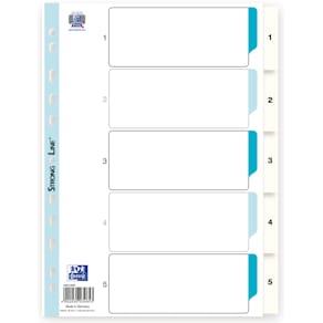 Ordnerregister Elba, A4/1-5, weiß