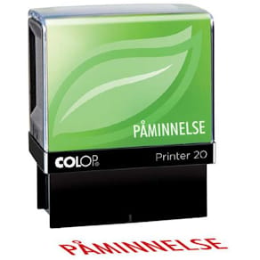 Stämpel "PÅMINNELSE" 34x8mm COLOP Röd