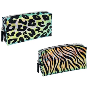 Schlampermäppchen DONAU Animal Print, sortiert, 19x5,5x9,5cm