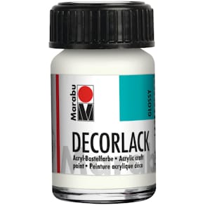 Acryllack Marabu Decorlack Acryl, weiß, 15 ml (Glas)