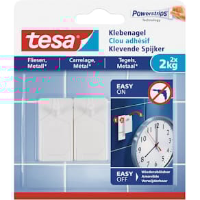 Klevende spijker Tesa voor tegels en metaal, 2 kg, 2 stuks