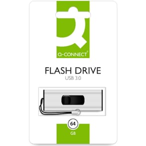 USB‑Stick Q-CONNECT, 3.0 Super Speed, inkl. URA, silber