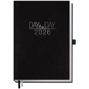 Buchkalender HÄFFT Day by Day 2026, A5, schwarz