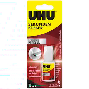 Sekundenkleber UHU blitzschnell Pinsel, 5 g