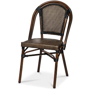 Stol Paris sort/brun tekstilener