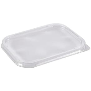 Låg til foliebakke PlusPack RPET, 155x115x9 mm, klar, 100 stk