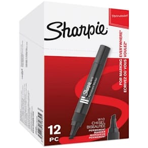 Sharpie W10 permanent märkpenna Snedskuren spets Svart
