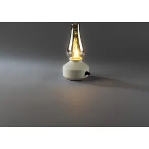 Lykta metall LED 24,5cm vit