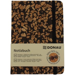 Notizbuch DONAU A6 Kaffee-Kork-Stoff
