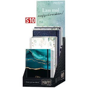 Notizbuch HÄFFT paper&you sortiert, A5, Displayinhalt 24 Stück