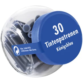 Tintenpatronen Pelikan 4001, königsblau, Glas, 30 Stück