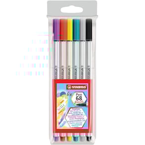 Faserschreiber-Etui STABILO Pen 68 brush, 6 St.