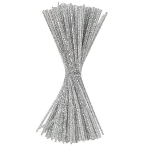 Piprensare Glitter Silver, 30cm, 100/fp