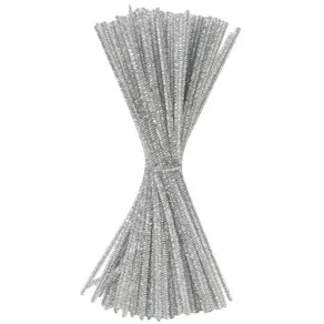 Piprensare Glitter Silver, 30cm, 100/fp