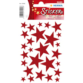 Herma stickers Magic julestjerner rød (1)