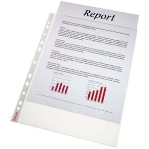 Plastlommer Esselte transparent A4 85 µm, 100 stk