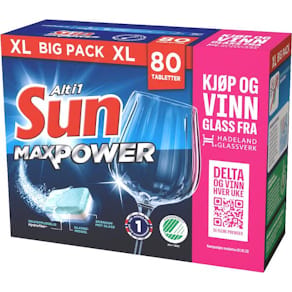 Maskinoppvask SUN MaxPower Alt i 1 (80)