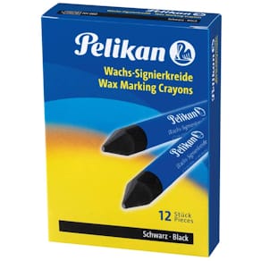 Signierkreide Pelikan 772/12, schwarz, Schachtel mit 12 Stiften