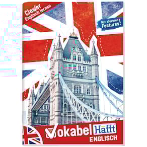 Vokabelheft Häfft A4, Englisch, 3-spaltig, 64 Seiten, 4-farbig
