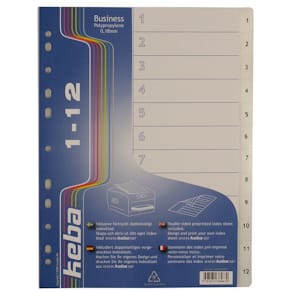 Plastregister KEBA A4 PP 1-12
