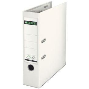 Pärm LAF LEITZ 180 EU-hål. A4/80mm vit