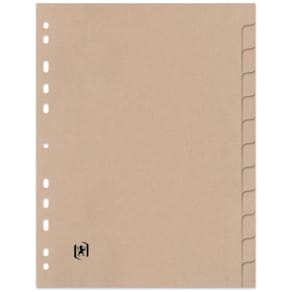 Ordnerregister Oxford, A4, 12-teilig, beige