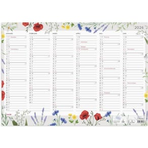 Väggblad Blomster 2026