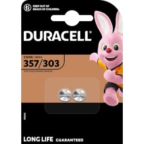 Knoopcel Duracell 357/303, blister van 2 stuks