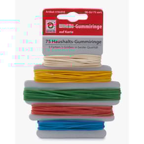 Gummiringe WIHEDÜ, auf Karte, sortiert